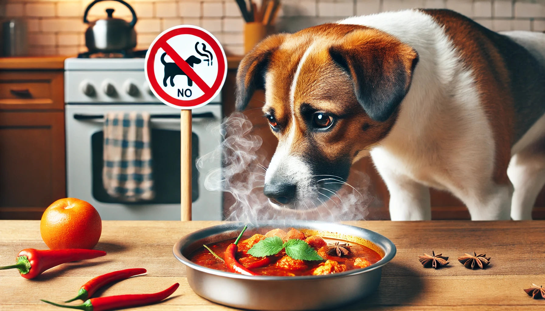 Dog and Spicy Food