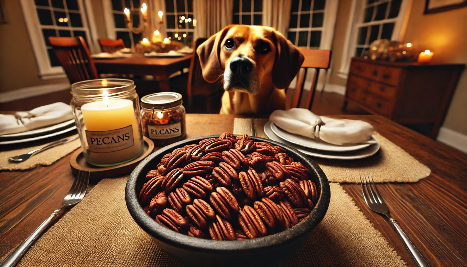 Dog and Pecans